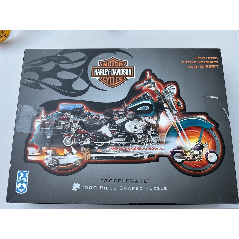 Harley-Davidson Accelerate 1000 Piece Shaped Puzzle FX Schmid 78016 Vintage 2003